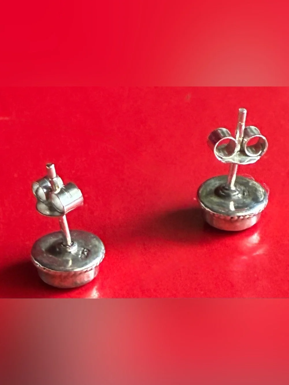 925 Silver Earrings,Sterling Silver Blue Gemstone Stud Earrings - Unbranded - Picture 5 of 6
